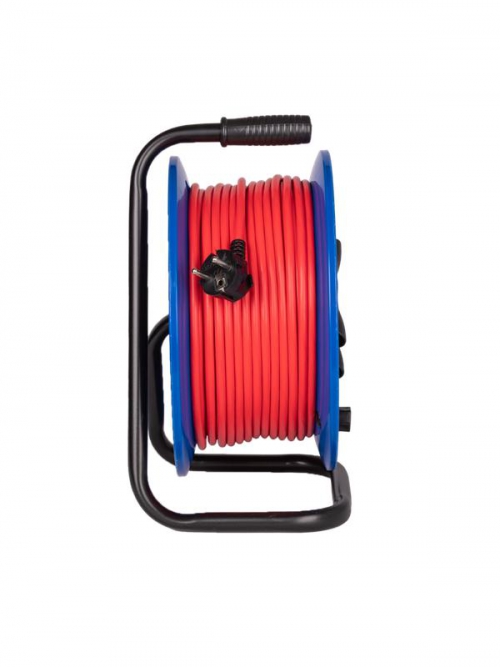 Удлинитель на катушке 4х50м с заземл. 16А IP44 3.5кВт ПВС 3х1 с терморазмыкателем КОСМОС YKKsm50m-4g-Z(16A)IP YKKsm50m-4g-Z(16A)IP