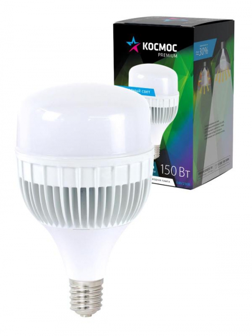 Лампа светодиодная KOSMOS premium HWLED 150Вт E40 6500К 220В Космос KHWLED150WE4065 KHWLED150WE4065