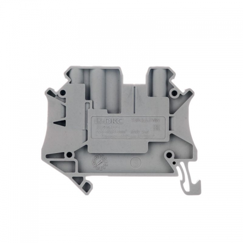 Клемма проходная винтовой зажим 3 точки подключения 2.5 кв.мм сер. DKC TUR-2.5-TWIN TUR-2.5-TWIN