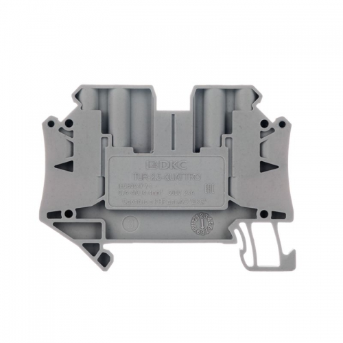 Клемма проходная винтовой зажим 4 точки подключения 2.5кв.мм сер. DKC TUR-2.5-QUATTRO TUR-2.5-QUATTRO