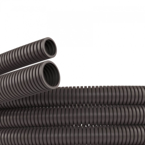 Труба гофрированная ПА 6 d23мм dвнутр.22.6мм dвнешн.28.5мм без протяжки ПВ-0 темн. сер. (уп.50м) DKC PA602329F0 PA602329F0