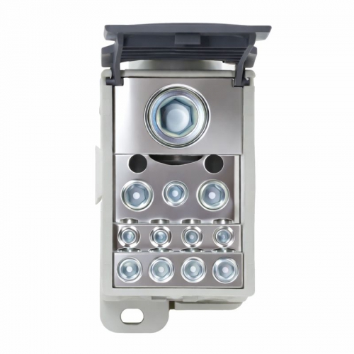 Блок распределительный винтовой зажим 1х120кв.мм 2х35кв.мм 5х16кв.мм 4х10кв.мм DKC POD-250 POD-250