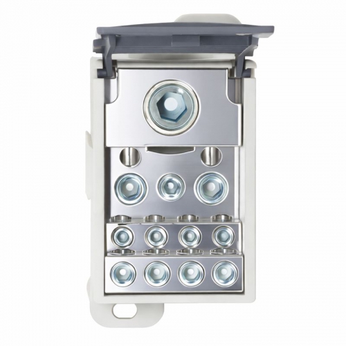 Блок распределительный винтовой зажим 1х185кв.мм 2х35кв.мм 5х16кв.мм 4х10кв.мм DKC POD-400 POD-400