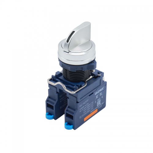 Головка переключателя на 2 положения с возвратом стандартная ручка алюм. черн. DKC M22S-M2A M22S-M2A