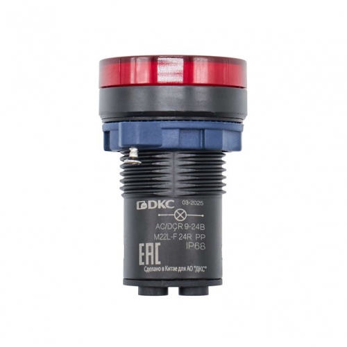 Индикатор сигнальный со встроенным диодом 9-24В красн. DKC M22L-F24RPP M22L-F24RPP