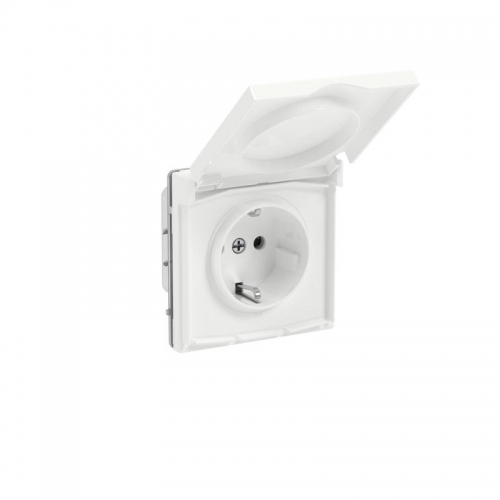 Розетка силовая KANT IP44 2P+E защ. шторки с крышкой бел. магнолия DKC 7000013 7000013