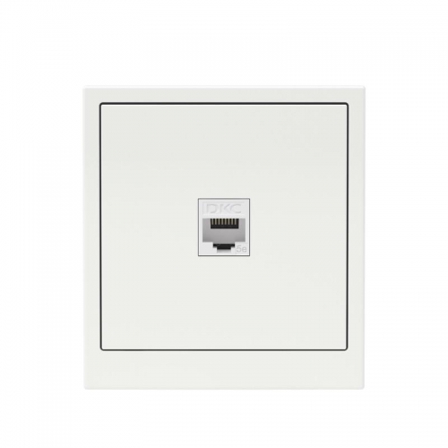 Розетка компьютерная 1-м KANT RJ45 кат.5E без шторки бел. магнолия DKC 7000663 7000663