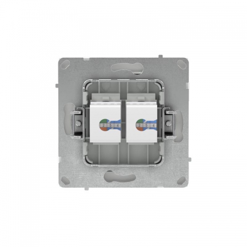 Розетка компьютерная 2-м KANT RJ45 кат.5E без шторки бел. магнолия DKC 7000664 7000664