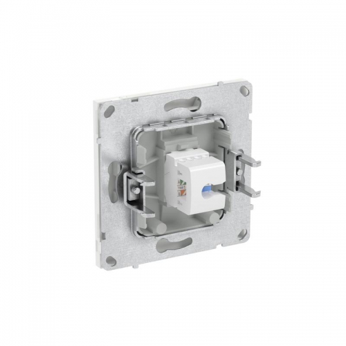 Розетка компьютерная 1-м KANT RJ45 кат.6A без шторки бел. магнолия DKC 7000673 7000673