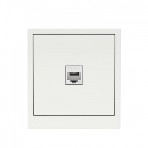 Розетка компьютерная 1-м KANT RJ45 кат.6A без шторки бел. магнолия DKC 7000673 7000673