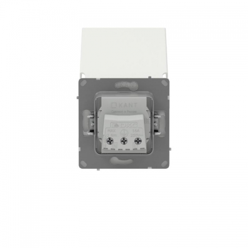 Розетка силовая KANT IP44 2P+E защ. шторки с крышкой бел. песок DKC 7010013 7010013
