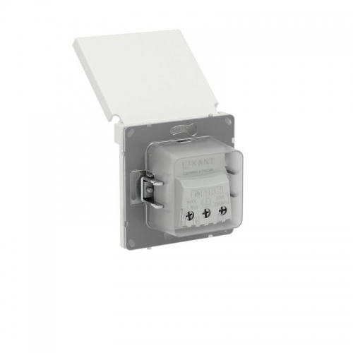 Розетка силовая KANT IP44 2P+E защ. шторки с крышкой бел. песок DKC 7010013 7010013