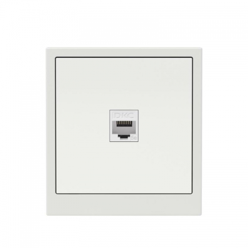 Розетка компьютерная 1-м KANT RJ45 кат.5E без шторки бел. песок DKC 7010663 7010663