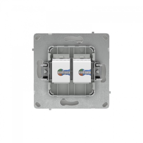 Розетка компьютерная 2-м KANT RJ45 кат.5E без шторки бел. песок DKC 7010664 7010664