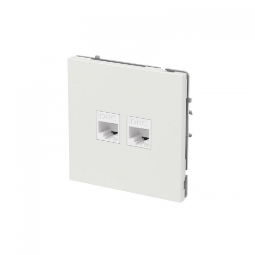 Розетка компьютерная 2-м KANT RJ45 кат.6A без шторки бел. песок DKC 7010674 7010674