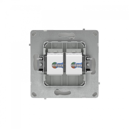 Розетка компьютерная 2-м KANT RJ45 кат.6A без шторки бел. песок DKC 7010674 7010674