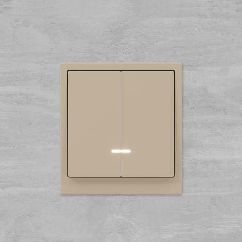 Переключатель 2-кл. KANT с подсветкой ванильн. марципан DKC 7015144 7015144