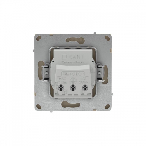 Розетка силовая KANT 2P+E защ. шторки ванильн. марципан DKC 7015003 7015003