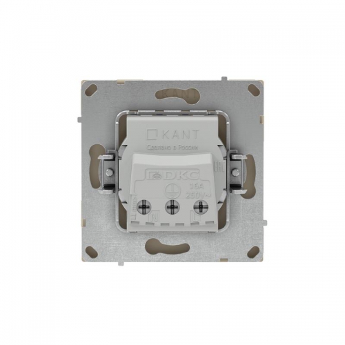 Розетка силовая KANT 2P+E защ. шторки ванильн. марципан DKC 7015033 7015033