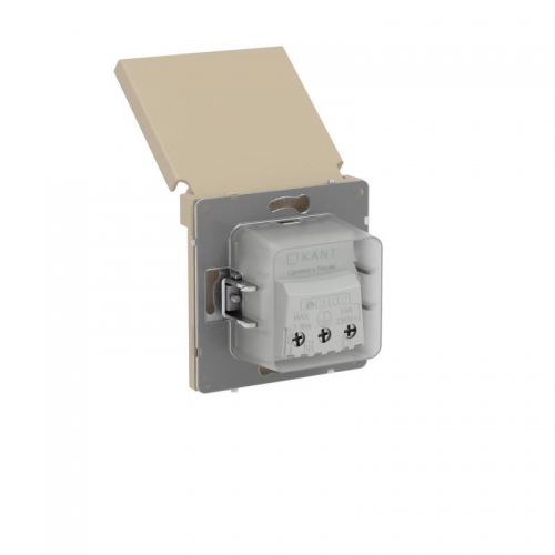 Розетка силовая KANT IP44 2P+E защ. шторки с крышкой ванильн. марципан DKC 7015013 7015013