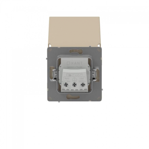 Розетка силовая KANT IP44 2P+E защ. шторки с крышкой ванильн. марципан DKC 7015013 7015013