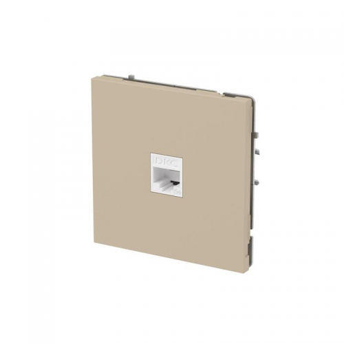 Розетка компьютерная 1-м KANT RJ45 кат.5E без шторки ванильн. марципан DKC 7015663 7015663