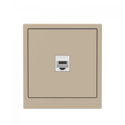 Розетка компьютерная 1-м KANT RJ45 кат.5E без шторки ванильн. марципан DKC 7015663 7015663