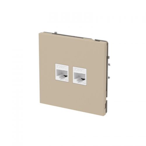 Розетка компьютерная 2-м KANT RJ45 кат.5E без шторки ванильн. марципан DKC 7015664 7015664