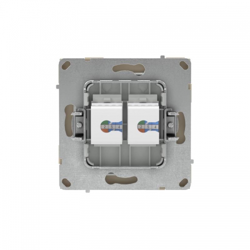 Розетка компьютерная 2-м KANT RJ45 кат.5E без шторки ванильн. марципан DKC 7015664 7015664