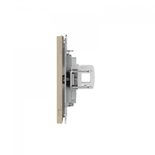 Розетка компьютерная 1-м KANT RJ45 кат.6A без шторки ванильн. марципан DKC 7015673 7015673