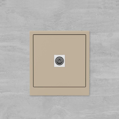 Розетка телевизионная одиночная TV KANT ванильн. марципан DKC 7015503 7015503