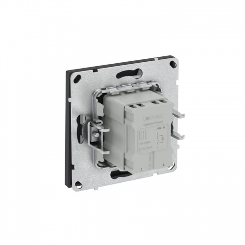 Выключатель 1-кл. KANT с подсветкой черн. уголь DKC 7012133 7012133