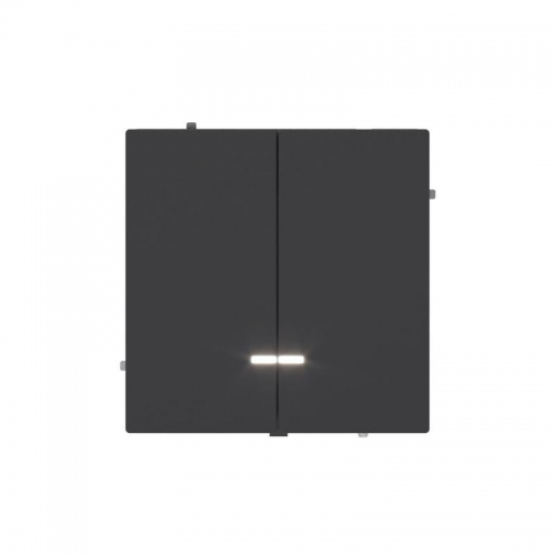 Выключатель 2-кл. KANT с подсветкой черн. уголь DKC 7012134 7012134