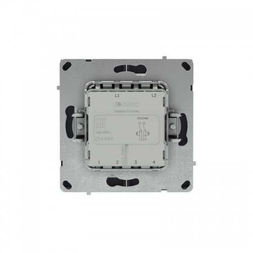 Переключатель 2-кл. KANT с подсветкой черн. уголь DKC 7012144 7012144