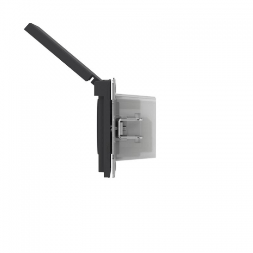 Розетка силовая KANT IP44 2P+E защ. шторки с крышкой черн. уголь DKC 7012013 7012013