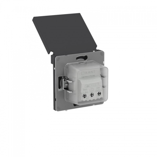 Розетка силовая KANT IP44 2P+E защ. шторки с крышкой черн. уголь DKC 7012013 7012013