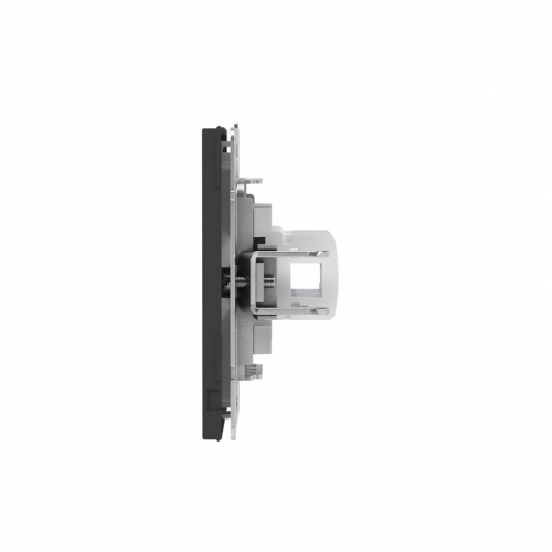 Розетка компьютерная 2-м KANT RJ45 кат.5E без шторки черн. уголь DKC 7012664 7012664