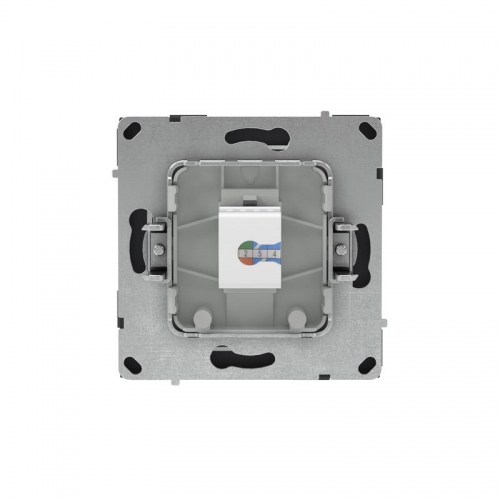 Розетка компьютерная 1-м KANT RJ45 кат.6A без шторки черн. уголь DKC 7012673 7012673