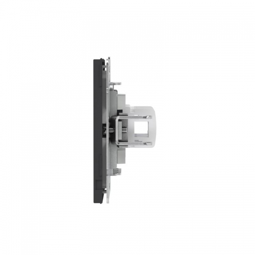 Розетка компьютерная 2-м KANT RJ45 кат.6A без шторки черн. уголь DKC 7012674 7012674