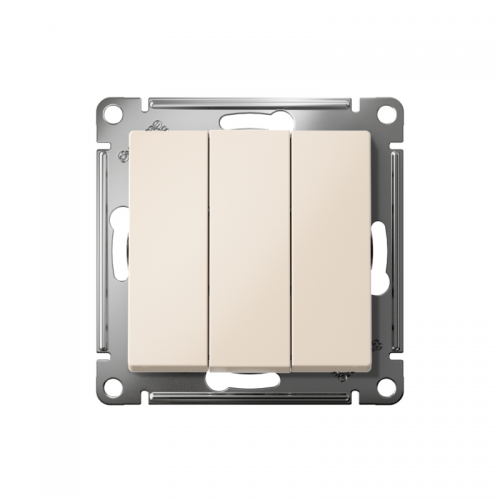 Механизм выключателя 3-кл. СП Atlas Design 10А IP20 (сх. 1+1+1) 10AX беж. SchE ATN000231 ATN000231