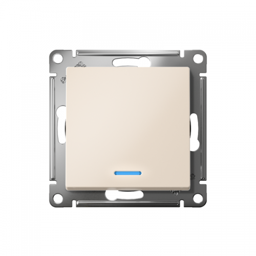 Механизм переключателя 1-кл. СП Atlas Design 10А IP20 (сх. 6а) 10AX с подсветкой беж. SchE ATN000263 ATN000263