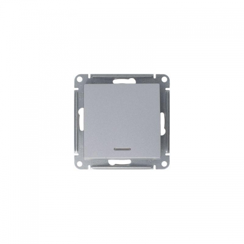 Механизм выключателя 1-кл. СП Atlas Design 10А IP20 (сх. 1а) 10AX с подсветкой алюм. SchE ATN000313 ATN000313