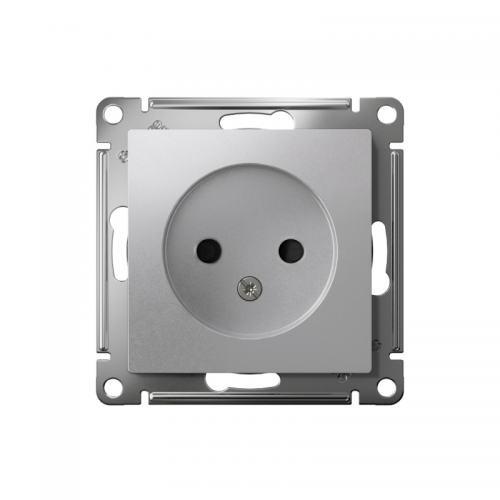Механизм розетки 1-м СП Atlas Design без заземл. защ. шторки 16А алюм. SchE ATN000349 ATN000349