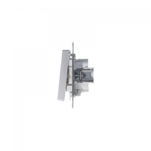 Механизм выключателя 2-кл. СП Atlas Design 10А IP20 (сх. 5а) 10AX с подсветкой алюм. SchE ATN000353 ATN000353