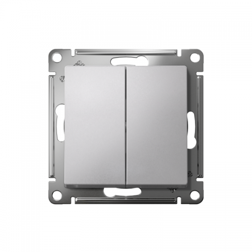 Механизм переключателя 2-кл. СП Atlas Design 10А IP20 (сх. 6/2) 10AX алюм. SchE ATN000365 ATN000365