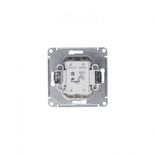 Механизм переключателя перекрестного 1-кл. СП AtlasDesign 10А IP20 (сх. 7) 10AX алюм. SchE ATN000371 ATN000371