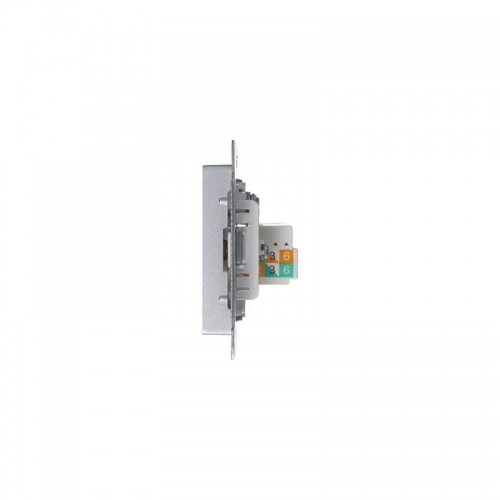 Розетка компьютерная + телевизионная 2-м AtlasDesign RJ45 кат.5E + TV механизм алюм. SE ATN000389 ATN000389
