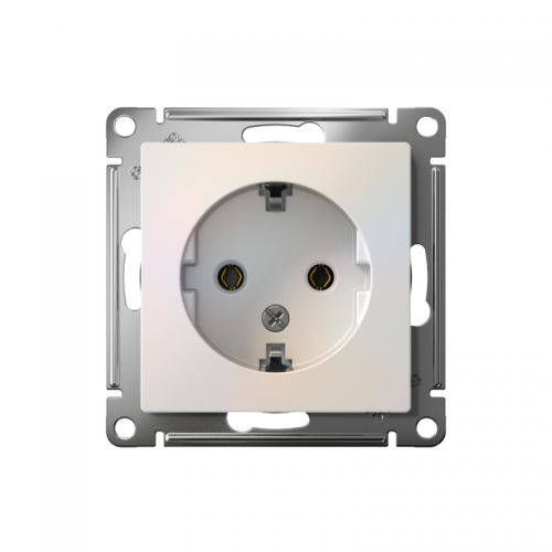 Механизм розетки 1-м СП Atlas Design с заземл. 16А жемчуг SchE ATN000443 ATN000443