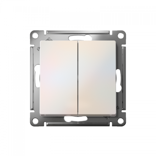 Механизм выключателя 2-кл. СП Atlas Design 10А IP20 (сх. 5) 10AX жемчуж. SchE ATN000451 ATN000451