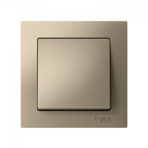 Выключатель 1-кл. СП AtlasDesign 10А IP20 (сх. 1) 10AX в сборе шампань SE ATN000512 ATN000512